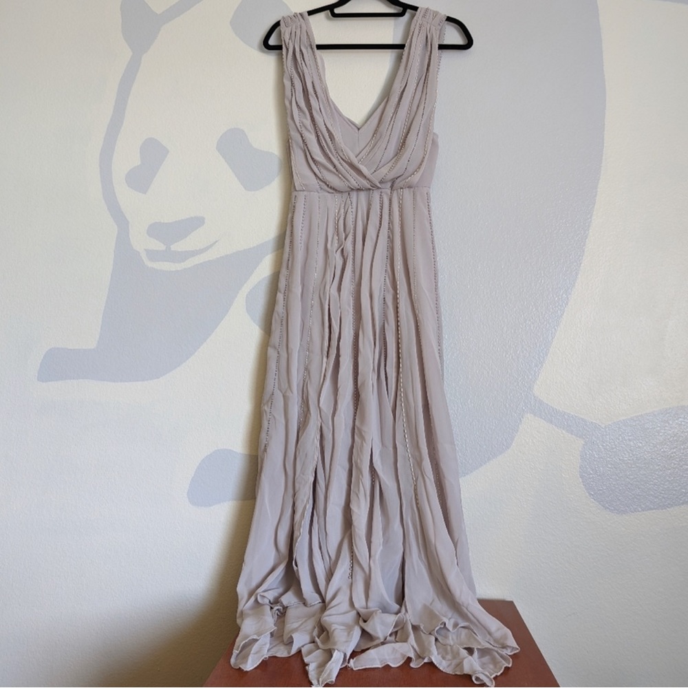 Muted mauve Asymmetrical Drape Dress